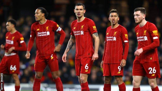 Trent Alexander-Arnold, Virgil van Dijk, Dejan Lovren, Roberto Firmino, Andy Robertson, Liverpool