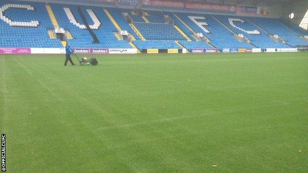 Carlisle United have cleared their pitch of water