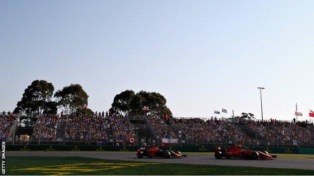 Max Verstappen and Sebastian Vettel