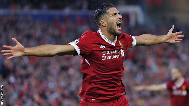 Emre Can's last goal for Liverpool was in a 4-1 win over West Ham on 24 February