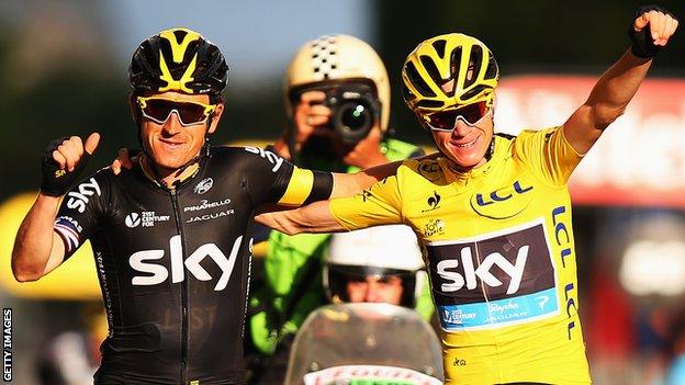 Geraint Thomas and Chris Froome