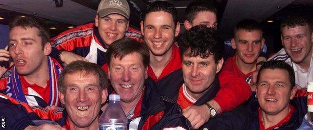 Steve Paterson celebrates guiding Inverness CT to a 3-1 win over Celtic in the Scottish Cup