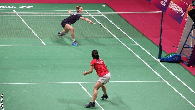 Kirsty Gilmour against Belgium's Lianne Tan