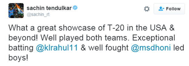 Sachin Tendulkar tweet