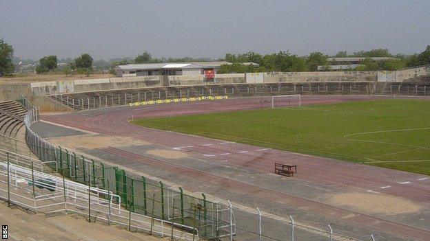 The Roumde Adjia stadium in Garoua, Cameroon in November 2008