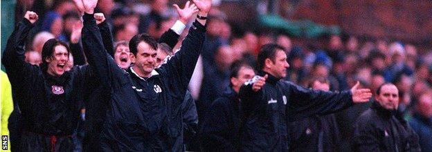 Ayr United celebrate