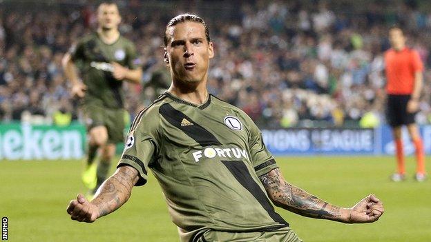 Aleksandar Prijovic scored Legia Warsaw's second goal with virtually the last kick of the game