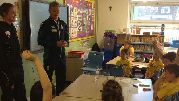 England cricketers Lydia Greenway and Sam Billings