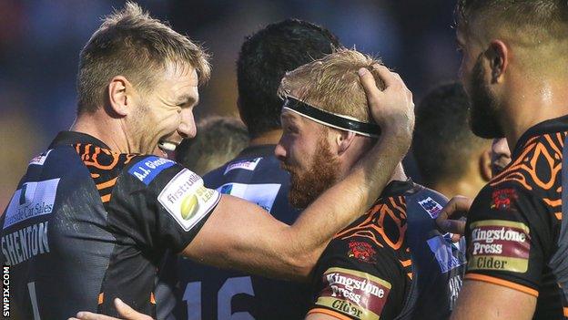 Castleford Tigers celebrate