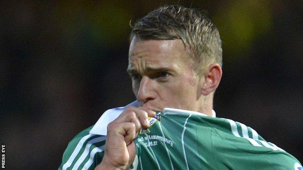 Dean Shiels scored his only Northern Ireland goal in a World Cup qualifier against Luxembourg in September 2012