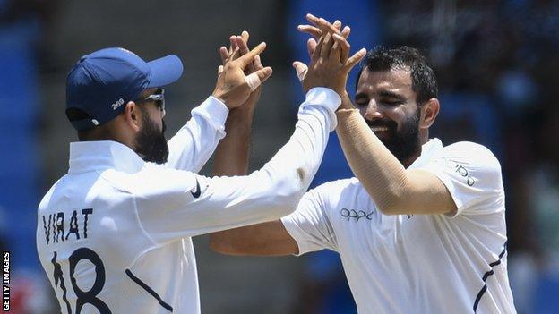 India captain Virat Kohli and bowler Mohammed Shami