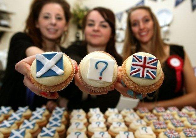 Independence referendum cup cakes