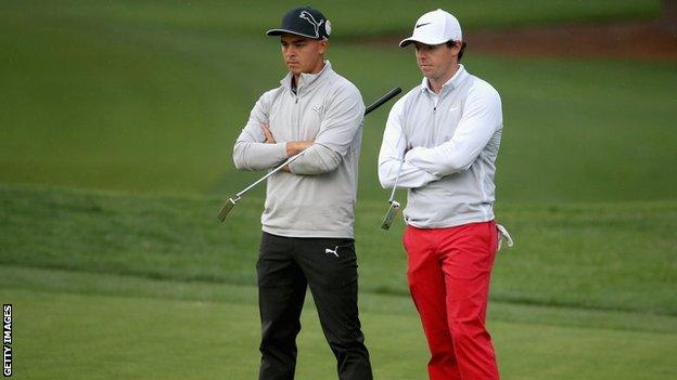 Rickie Fowler and Rory McIlroy