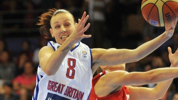 Chantelle Handy in action for Great Britain