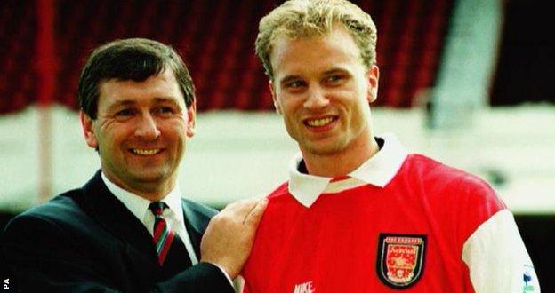 Bruce Rioch and Dennis Bergkamp