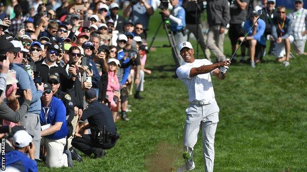 Tiger Woods during his third round at the Farmers Insurance Open