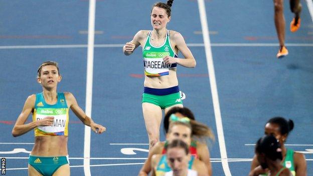 Ciara Mageean crosses the line well short of a top-six place needed to ensure qualification for the final