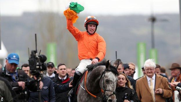 Jack Kennedy celebrates his win