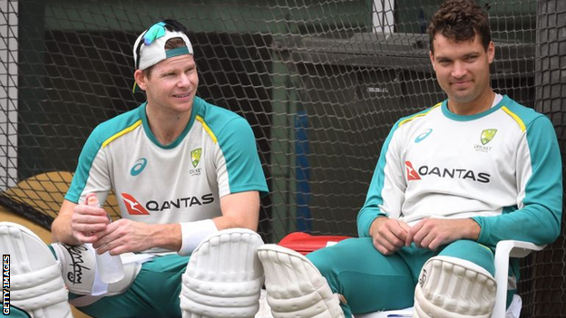 Steve Smith at nets