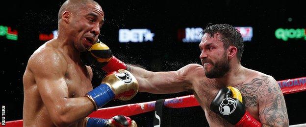 Paul Smith (right) catches Andre Ward but eventually lost