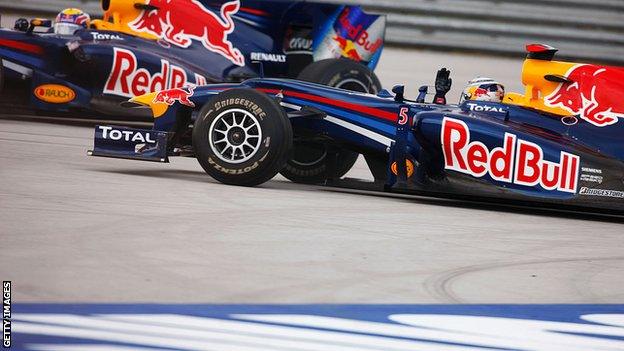 Sebastian Vettel and Mark Webber