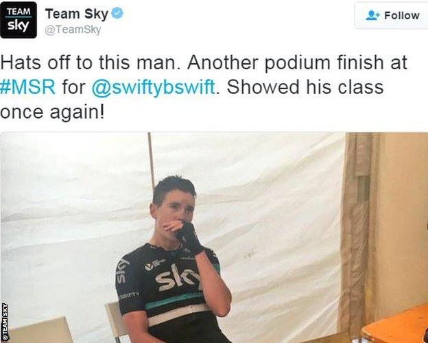 Team Sky twitter