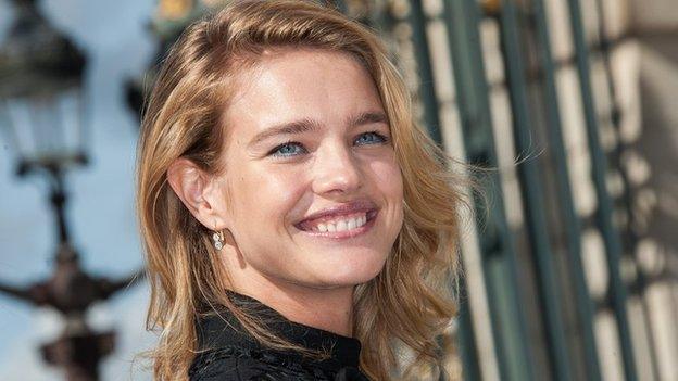 Natalia Vodianova arrives at the Valentino Spring / Summer 2013 show as part of Paris Fashion Week