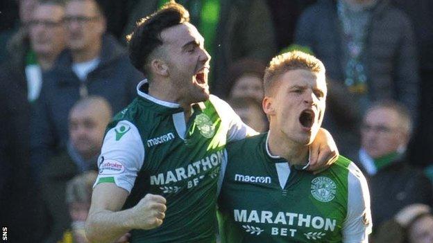 Hibernian celebrate