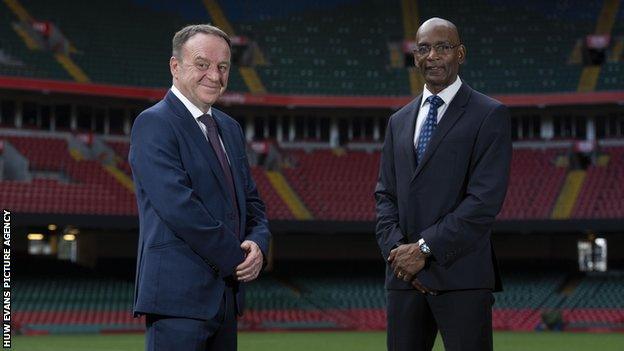 Welsh Rugby Union chief executive Steve Phillips and performance director Nigel Walker