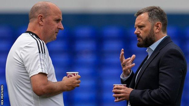 Mark Ashton (right) left Bristol City at the end of last season to take over as Ipswich chief executive