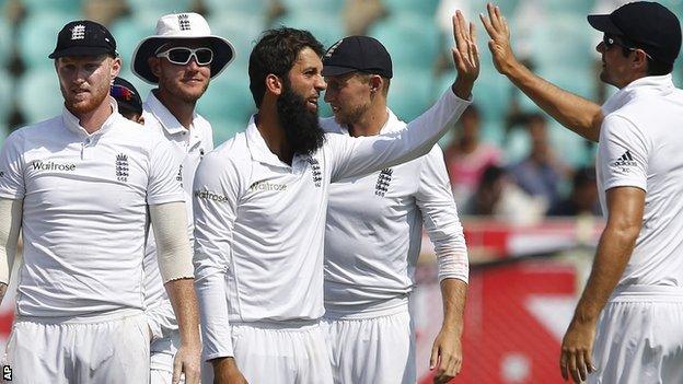 Moeen Ali celebrates