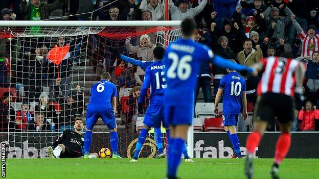 Leicester have gone eight away games without a league win since beating Sunderland in April