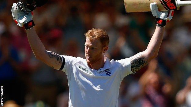 Ben Stokes celebrates in Cape Town