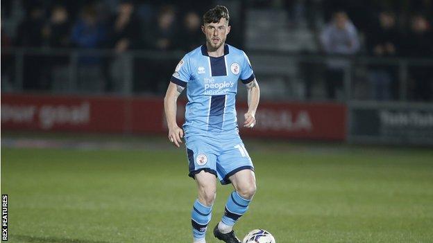 Will Ferry playing for Crawley Town