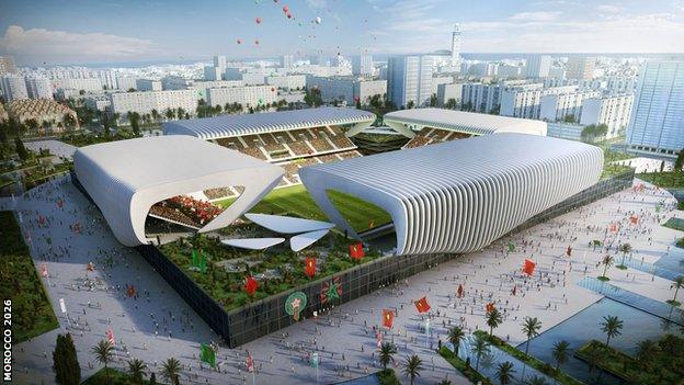 Artist's impression of new stadium in Casablanca