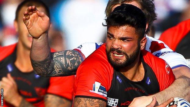 Jason Walton playing for Salford Red Devils