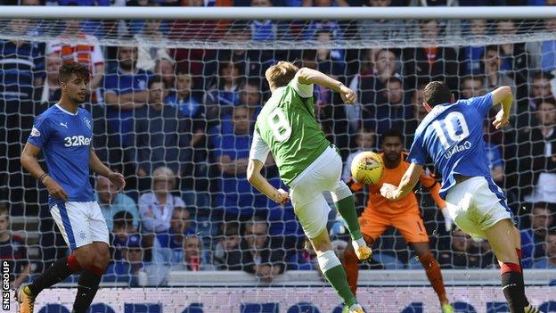 Vykintas Slivka scored a fantastic goal to give Hibs a two-goal cushion on 65 minutes