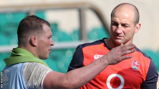 Steve Borthwick and Dylan Hartley