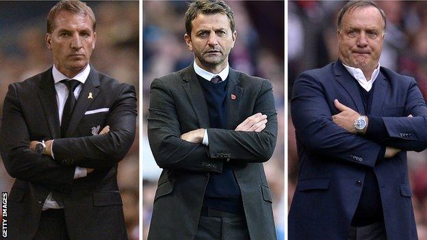 Brendan Rodgers, Tim Sherwood and Dick Advocaat