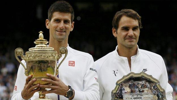 Novak Djokovic and Roger Federer