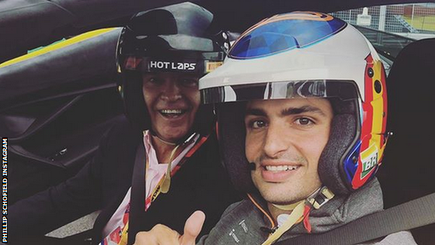 Phillip Schofield and Carlos Sainz