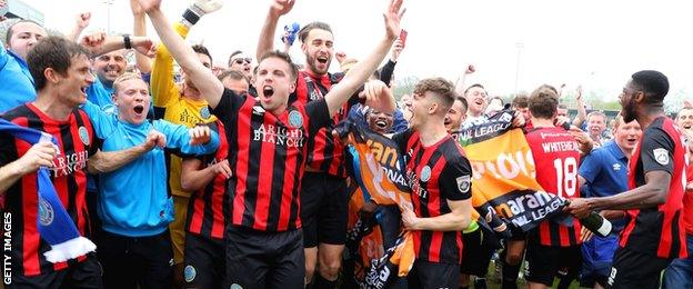 Macclesfield celebrate promotion