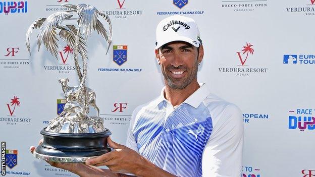 Alvaro Quiros recovered from a disappointing finish to win a play-off