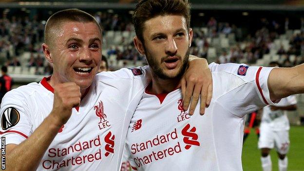 Jordan Rossiter (left) and Adam Lallana