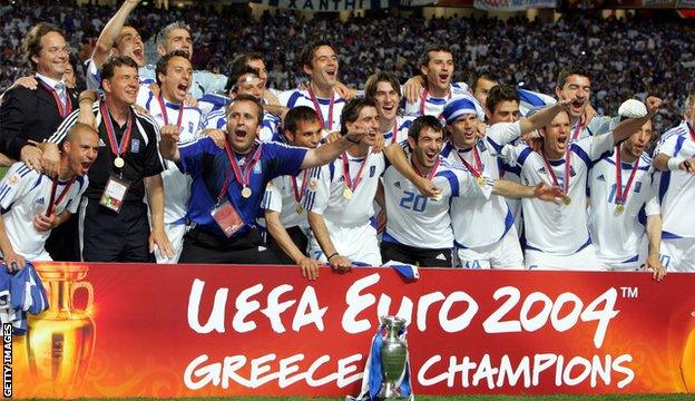 Greece in 2004 winning Euros