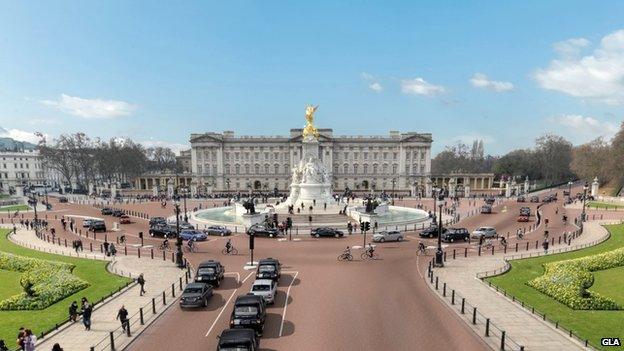 New cycle highway at Buckingham Palace