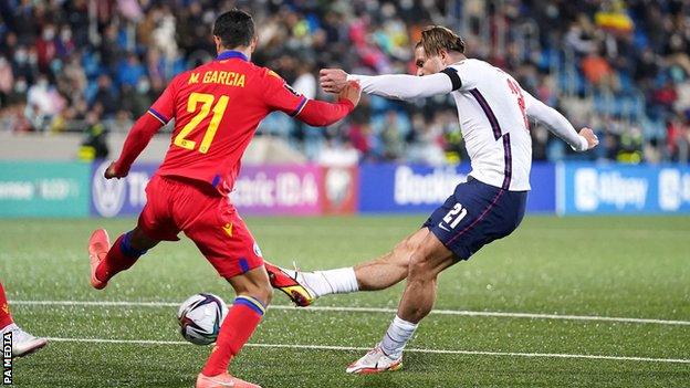 Jack Grealish scores for England against Andorra