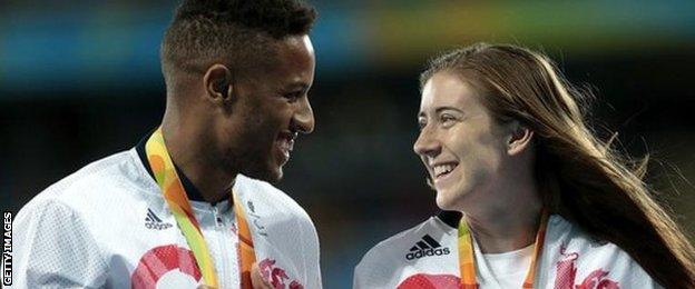 Libby Clegg (right) and her guide Chris Clarke