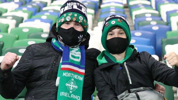 Northern Ireland fans at last month's game against Austria at Windsor