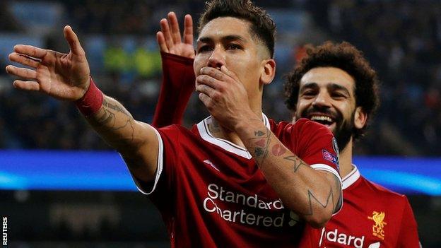 Roberto Firmino and Mohamed Salah